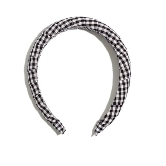 MADEWELL Diadema Black White Wrapped Padded Headband - Picture 1 of 3